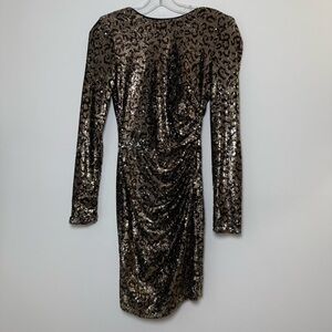 Dress the Population Black and Gold Sequin Dress